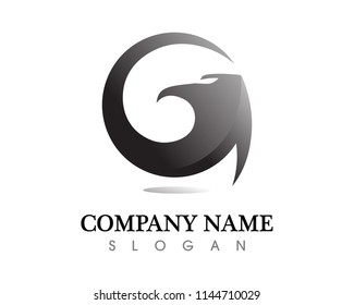 Falcon Wing Logo Template vector icon design
