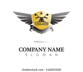 Falcon Wing Logo Template vector icon design
