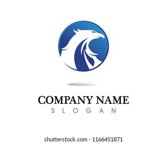 Falcon Wing Logo Template vector icon design
