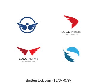 Falcon Wing Logo Template vector icon design