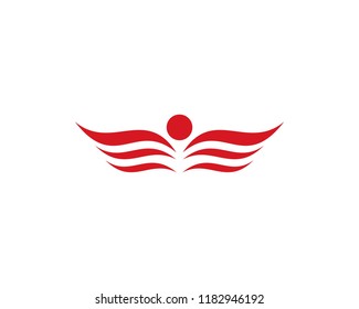 Falcon Wing Logo Template vector icon design