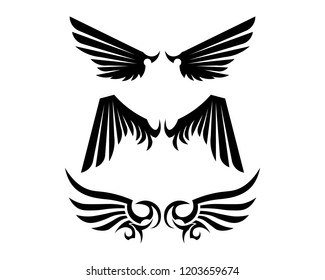 Falcon Wing Logo Template vector icon design
