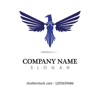 Falcon Wing Logo Template vector icon design
