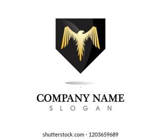 Falcon Wing Logo Template vector icon design
