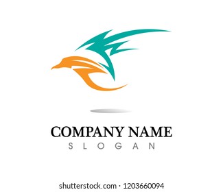 Falcon Wing Logo Template vector icon design
