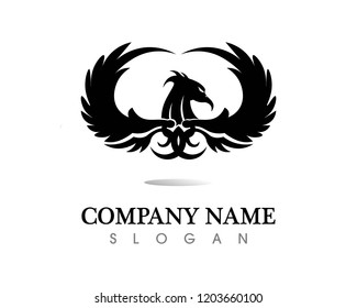 Falcon Wing Logo Template vector icon design
