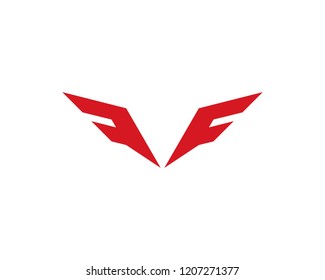 Falcon Wing Logo Template vector icon design