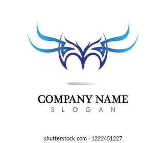 Falcon Wing Logo Template vector icon design
