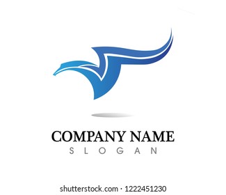 Falcon Wing Logo Template vector icon design
