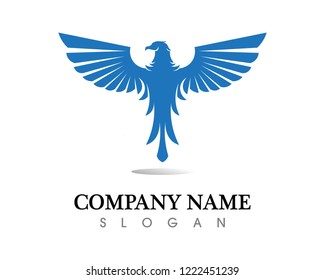 Falcon Wing Logo Template vector icon design
