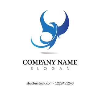 Falcon Wing Logo Template vector icon design
