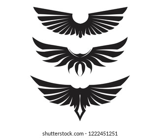 Falcon Wing Logo Template vector icon design
