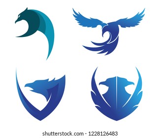 Falcon Wing Logo Template vector icon design
