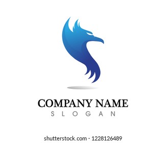 Falcon Wing Logo Template vector icon design

