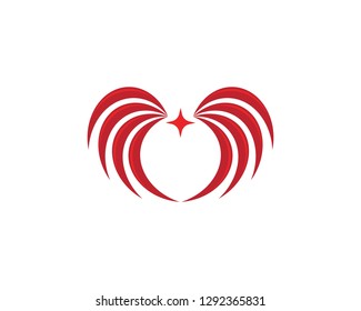 Falcon Wing Logo Template vector icon design