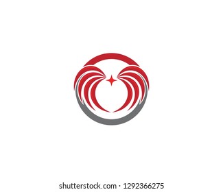 Falcon Wing Logo Template vector icon design