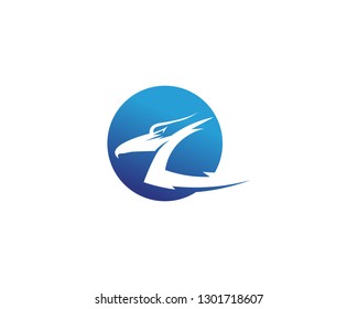 Falcon Wing Logo Template vector icon design
