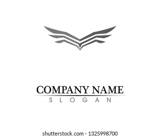 Falcon Wing Logo Template vector icon design
