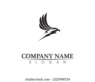 Falcon Wing Logo Template vector icon design
