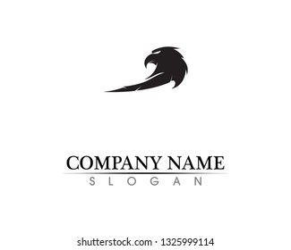 Falcon Wing Logo Template vector icon design
