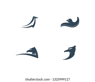Falcon Wing Logo Template vector icon design
