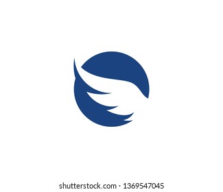 Falcon Wing Logo Template vector