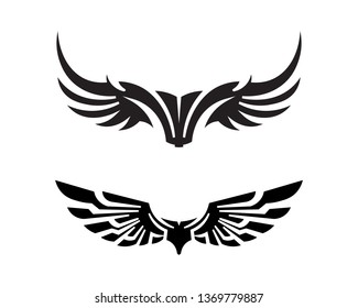 Falcon Wing Logo Template vector icon design
