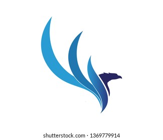 Falcon Wing Logo Template vector icon design

