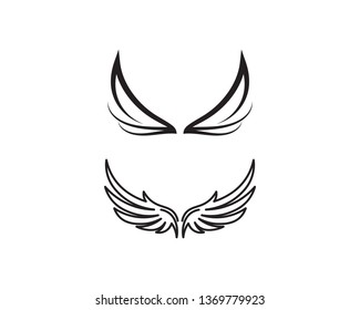 Falcon Wing Logo Template vector icon design
