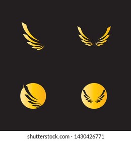 Falcon Wing Logo Template vector icon design