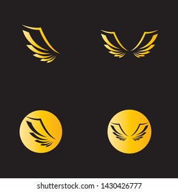 Falcon Wing Logo Template vector icon design