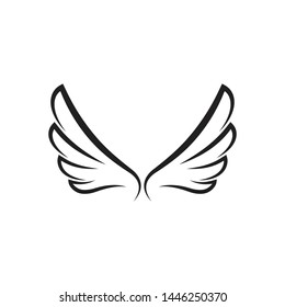 Wings Vector Illustration On White Background Stock Vector (Royalty ...