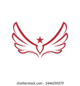 Falcon wing  Logo Template vector illustration design