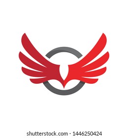 Falcon wing  Logo Template vector illustration design