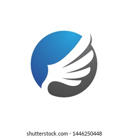 Falcon wing  Logo Template vector illustration design