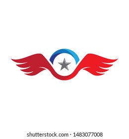 Falcon wing  Logo Template vector illustration design