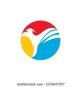 Falcon Wing Logo Template vector icon 