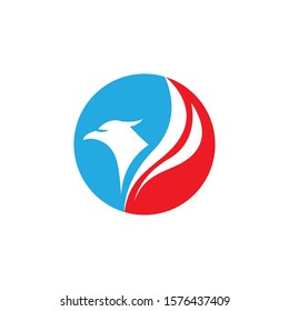 Falcon Wing Logo Template vector icon 