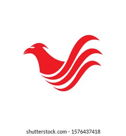 Falcon Wing Logo Template vector icon 