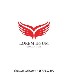 Falcon Wing Logo Template vector icon design
