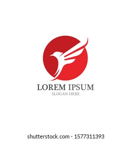 Falcon Wing Logo Template vector icon design
