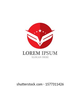 Falcon Wing Logo Template vector icon design