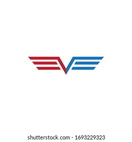 Falcon Wing Logo Template vector icon design