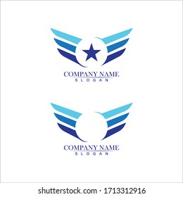 Falcon Wing Logo Template vector icon design