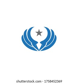 Falcon wing  Logo Template vector illustration design