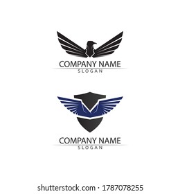 Falcon Wing Logo Template vector icon design