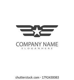 Falcon Wing Logo Template vector icon design