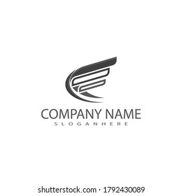 Falcon Wing Logo Template vector icon design