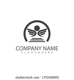 Falcon Wing Logo Template vector icon design