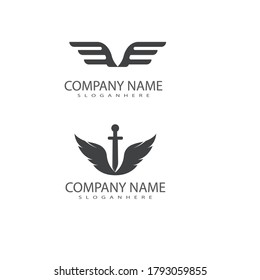 Falcon Wing Logo Template vector icon design